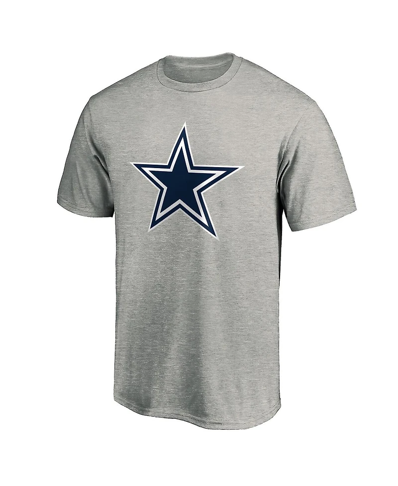 Men's Fanatics Heathered Gray Dallas Cowboys Primary Logo T-shirt