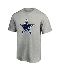 Men's Fanatics Heathered Gray Dallas Cowboys Primary Logo T-shirt