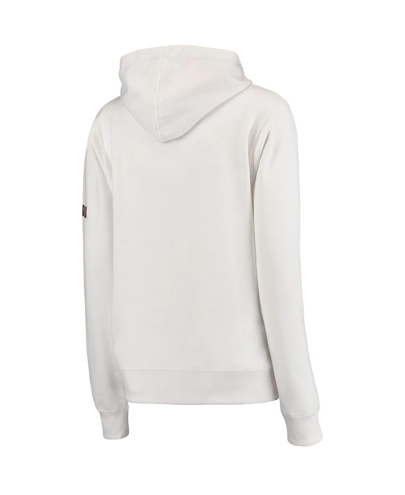 Women's White Alabama Crimson Tide Big Logo Pullover Sweatshirt