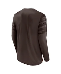 Men's Fanatics Brown, Orange Cleveland Browns Square Off Long Sleeve T-shirt