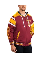 Men's G-iii Sports by Carl Banks Burgundy, Gray Washington Commanders Extreme Full Back Reversible Hoodie Full-Zip Jacket