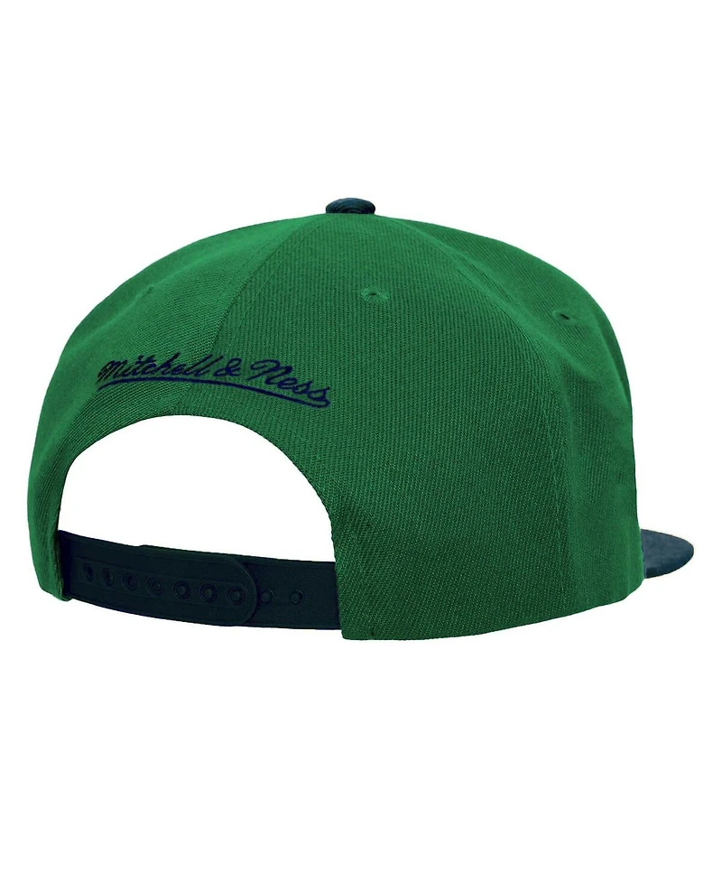 Men's Mitchell & Ness Kelly Green Dallas Stars Core Team Ground 2.0 Snapback Hat