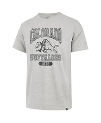 Men's '47 Brand Heather Gray Distressed Colorado Buffaloes 1876 Line Press Franklin T-shirt