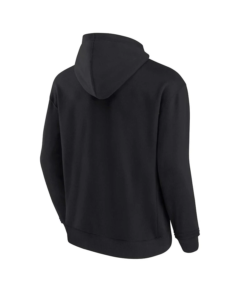 Men's and Women's Fanatics Signature Black Chicago Bulls Super Soft Fleece Pullover Hoodie