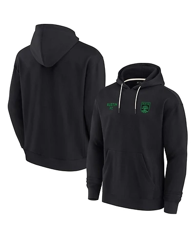 Men's and Women's Fanatics Signature Black Austin Fc Super Soft Fleece Pullover Hoodie