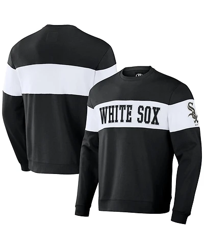 Men's Darius Rucker Collection by Fanatics Black Chicago White Sox Stripe Pullover Sweatshirt