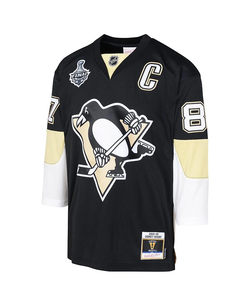 Big Boys Mitchell & Ness Sidney Crosby Black Pittsburgh Penguins 2008 Blue Line Player Jersey