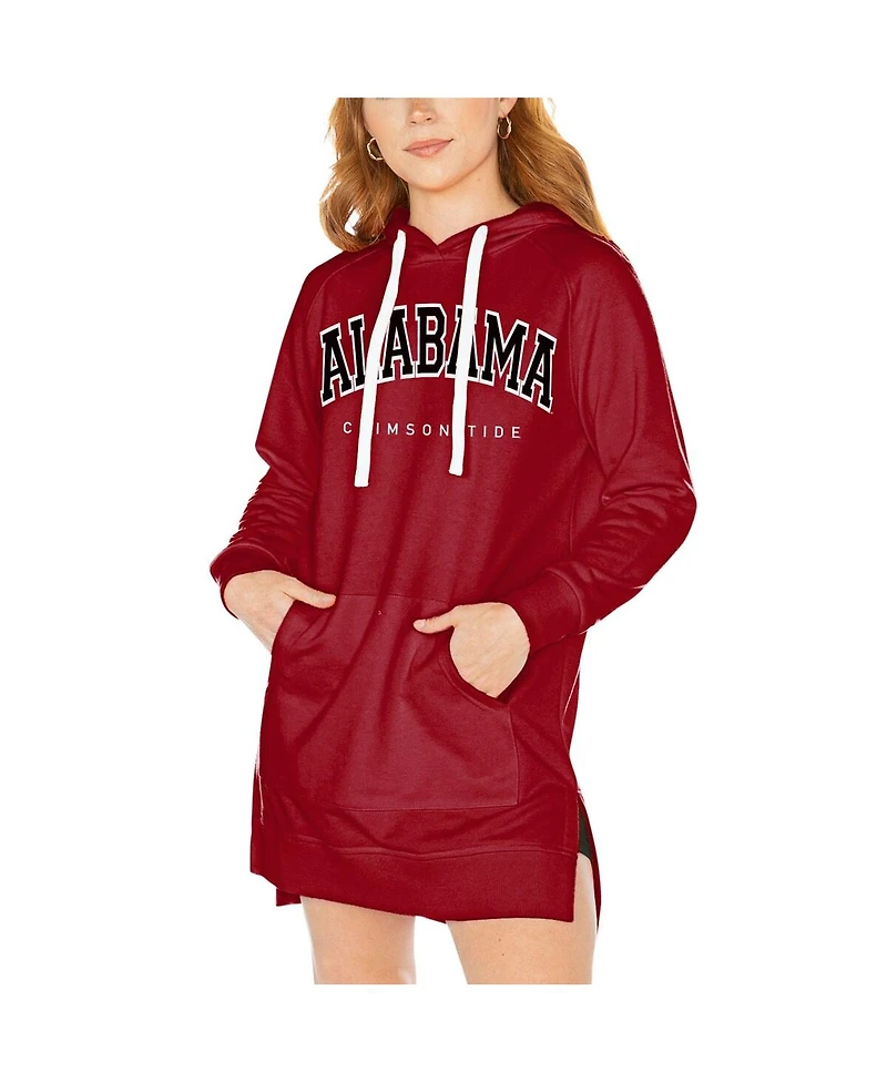 Women's Gameday Couture Crimson Alabama Crimson Tide Take a Knee Raglan Hooded Sweatshirt Dress