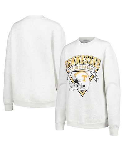 Women's Established & Co. Ash Tennessee Volunteers Logo Pullover Sweatshirt
