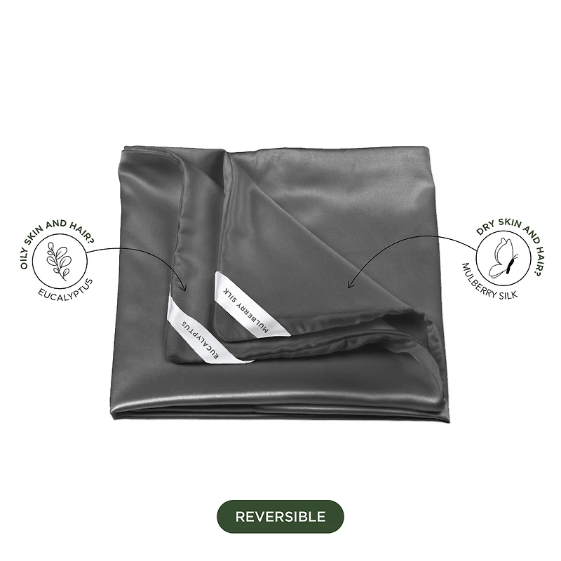 Night 22-Momme 100% Mulberry Silk and Eucalyptus DualSilk Pillowcase