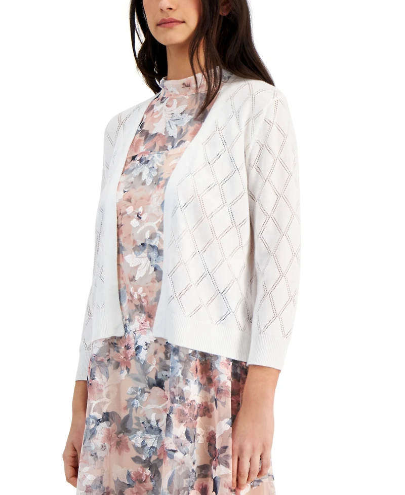 Robbie Bee Women's Open-Front Long-Sleeve Shrug