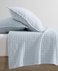 Closeout! Calvin Klein Essential Garment Washed Cotton Jacquard Coverlet