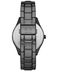A|X Armani Exchange Men's Multifunction Black Stainless Steel Watch 42mm and Bracelet Set