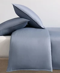Closeout! Calvin Klein Organic Earth Solid Cotton Sateen 3 Piece Duvet Cover Set