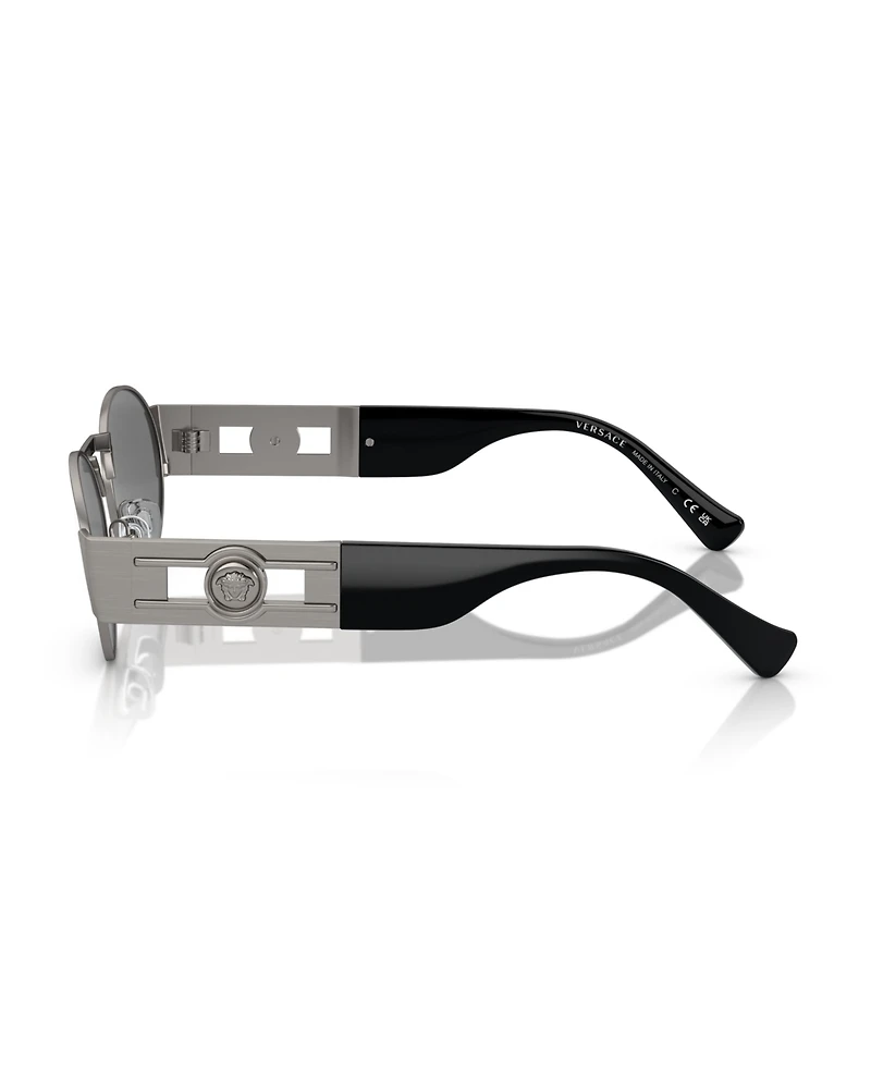 Versace Unisex Metal Oval Sunglasses, VE2264