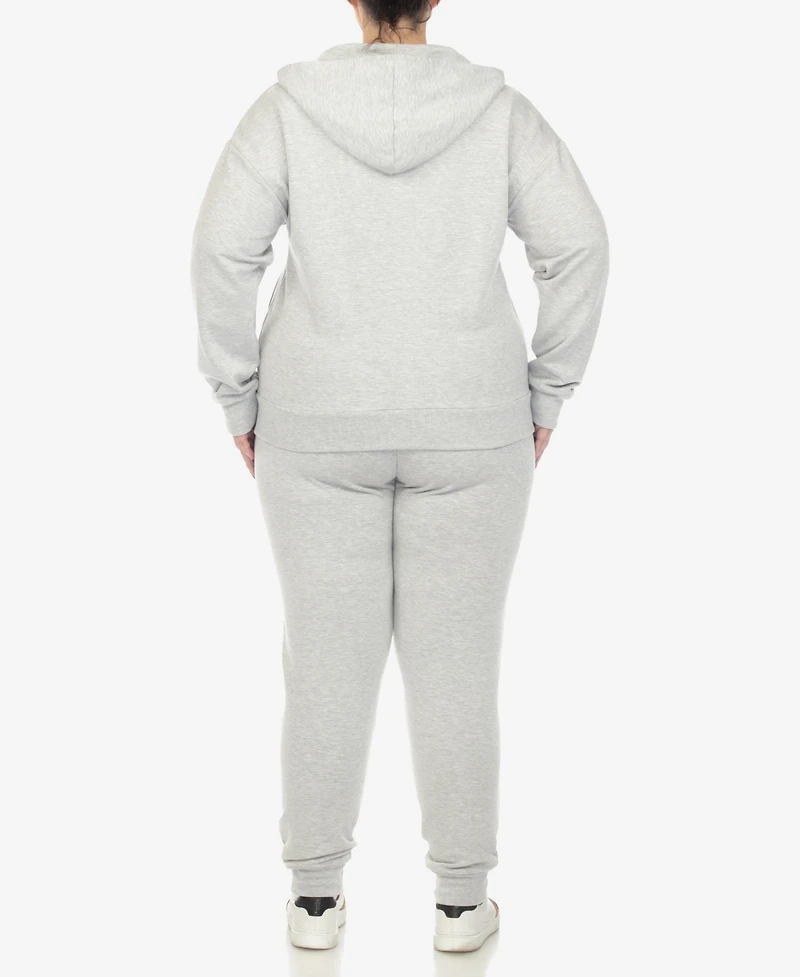 White Mark Plus Fleece Lined 2 Pc Tracksuit Set