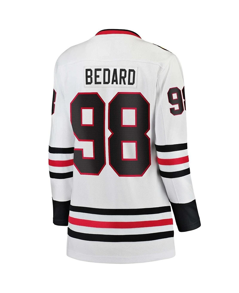 Women's Fanatics Connor Bedard White Chicago Blackhawks Away Premier Breakaway Player Jersey