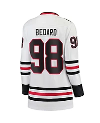 Women's Fanatics Connor Bedard White Chicago Blackhawks Away Premier Breakaway Player Jersey