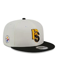 Men's New Era Cream, Black Pittsburgh Steelers City Originals 9FIFTY Snapback Hat