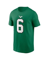 Men's Nike DeVonta Smith Kelly Green Philadelphia Eagles Alternate Player Name and Number T-shirt