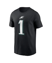 Men's Nike Jalen Hurts Black Philadelphia Eagles Player Name and Number T-shirt