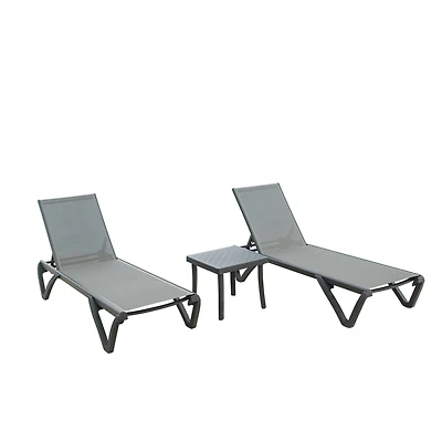 Streamdale 3-Piece Patio Chaise Lounge Set with Table
