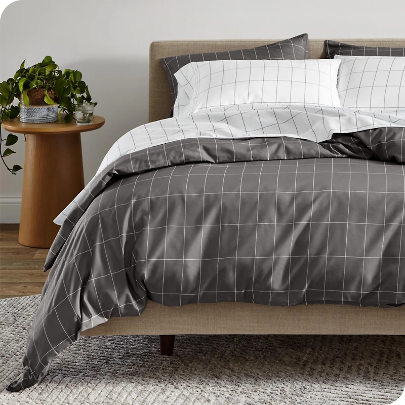 Bare Home Double Brushed Printed Duvet Cover Set