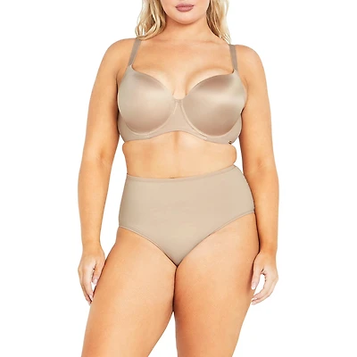City Chic Plus Smooth & T-Shirt Bra - latte