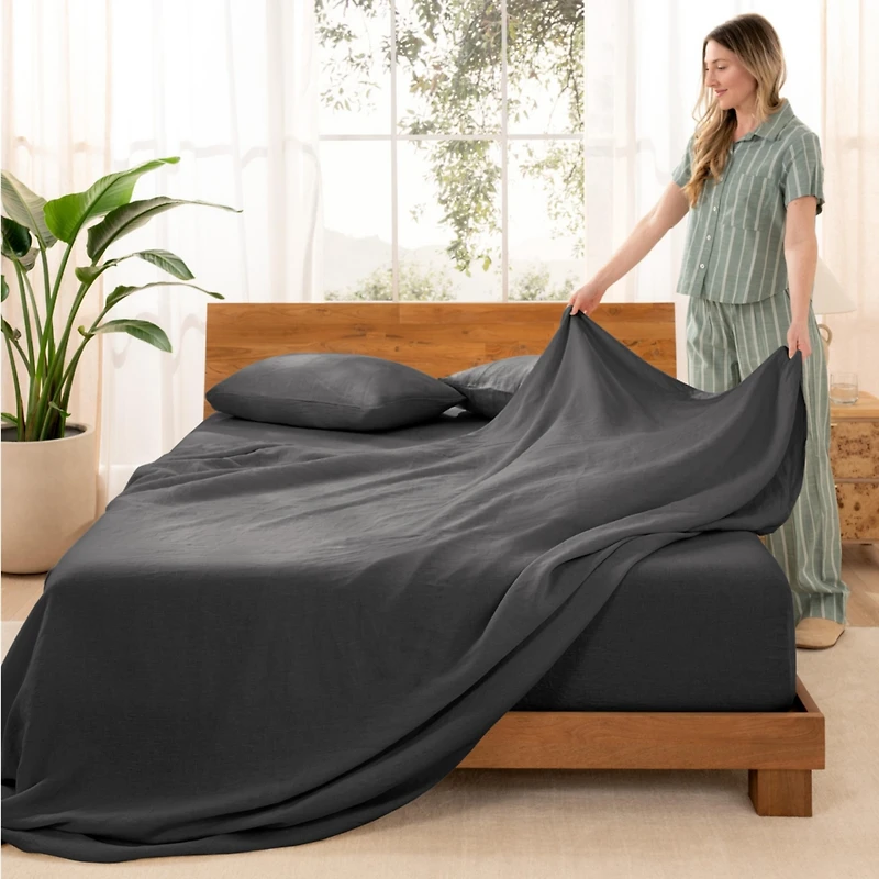 Bare Home Linen Sheet Set Split King
