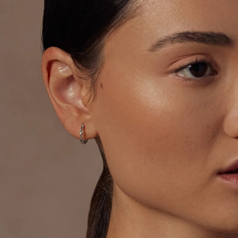 Sterling Silver Hannah Tangled Hoop Earrings
