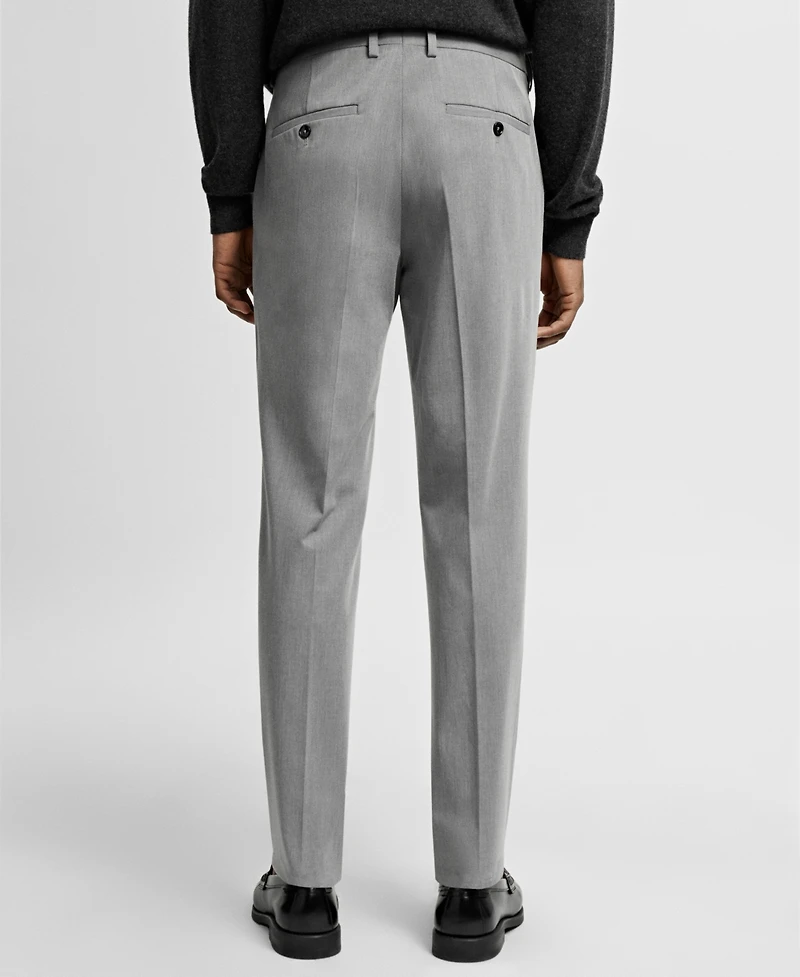 Mango Men's Stretch Fabric Super Slim-Fit Suit Pants