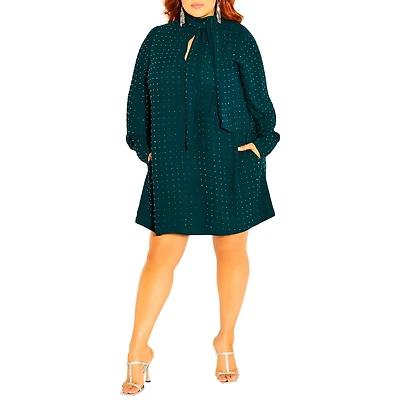 City Chic Plus Nailhead Tunic Top