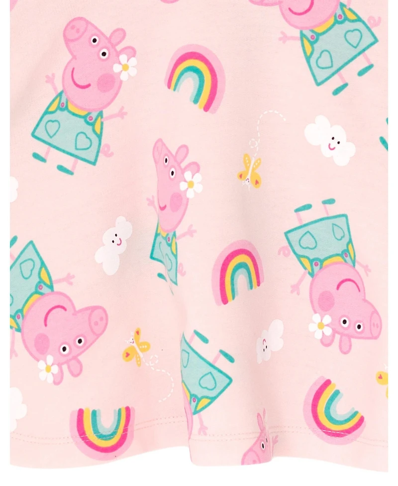 Peppa Pig Toddler Girls French Terry Skater Dress Pink