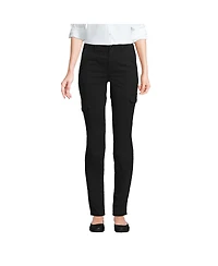 Lands' End Petite Mid Rise Slim Cargo Chino Pants