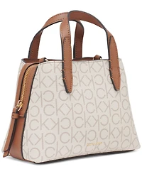 Calvin Klein Millie Signature Triple Compartment Crossbody with Zippered Coin Pouch