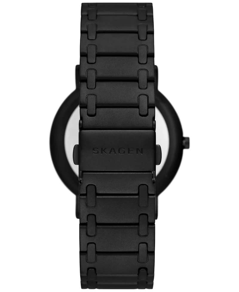 Skagen Men's Signatur Three Hand Black Stainless Steel Watch 40mm