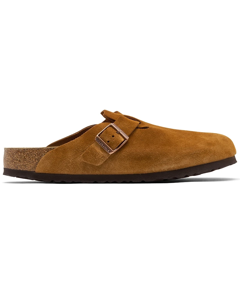 Birkenstock Men's Boston Soft Footbed Suede Leather Clogs from Finish Line