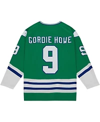 Men's Mitchell & Ness Gordie Howe Green Hartford Whalers 1979/80 Blue Line Player Jersey