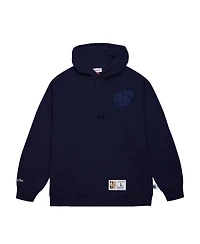 Men's Mitchell & Ness Navy Dallas Mavericks Hardwood Classics Tonal Pullover Hoodie