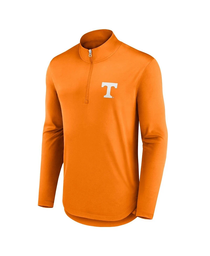 Men's Fanatics Tennessee Orange Volunteers Quarterback Mock Neck Quarter-Zip Top