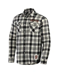 Men's Darius Rucker Collection by Fanatics Black San Francisco Giants Plaid Flannel Button-Up Shirt