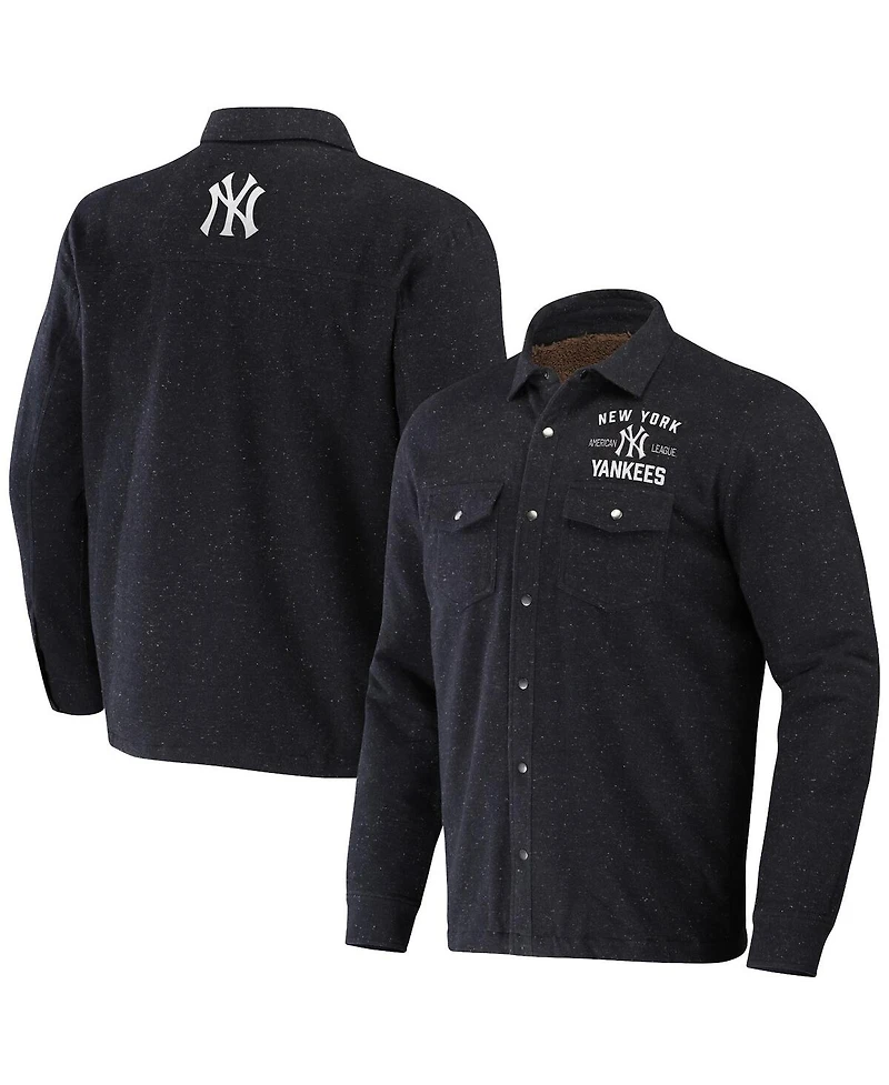 Men's Darius Rucker Collection by Fanatics Black New York Yankees Ringstop Full-Snap Shacket