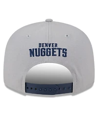 Men's New Era Gray Denver Nuggets Chenille Band 9FIFTY Snapback Hat