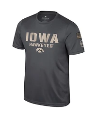 Men's Colosseum Charcoal Iowa Hawkeyes Oht Military-Inspired Appreciation T-shirt