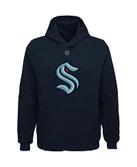 Big Boys Philipp Grubauer Navy Seattle Kraken Player Name and Number Hoodie