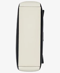 Calvin Klein Clove Mixed Material Push-Lock Triple Compartment Tote Bag