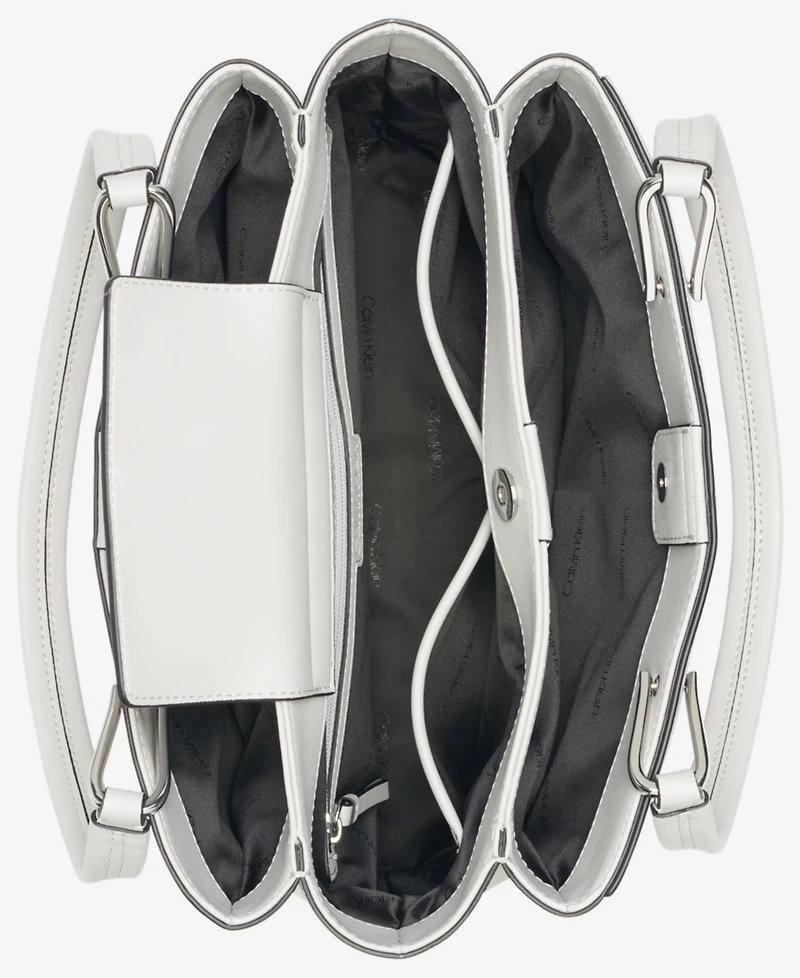 Calvin Klein Clove Push-Lock Triple Compartment Tote Bag