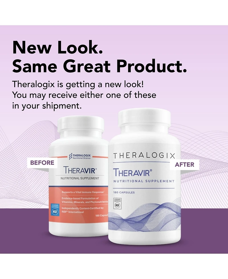 Theralogix Theravir Immune Support Supplement | Quercetin, Zinc, Vitamin C, D & Melatonin