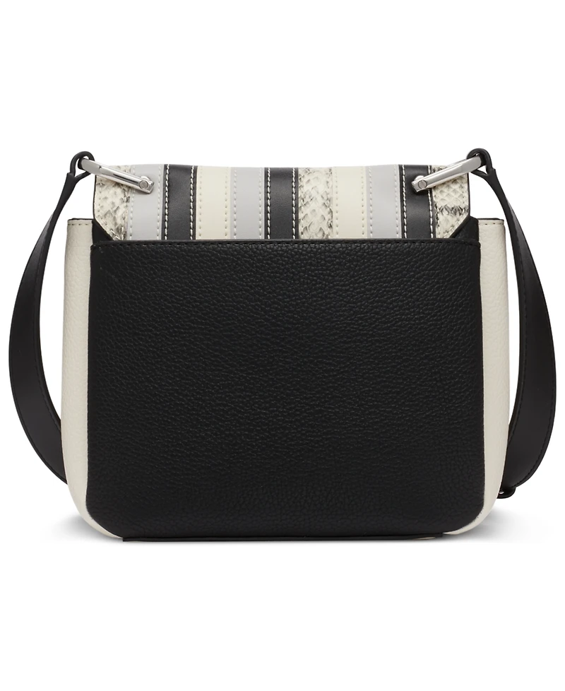 Calvin Klein Clove Mixed Material Push-Lock Crossbody with Adjustable Strap