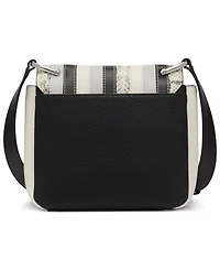 Calvin Klein Clove Mixed Material Push-Lock Crossbody with Adjustable Strap